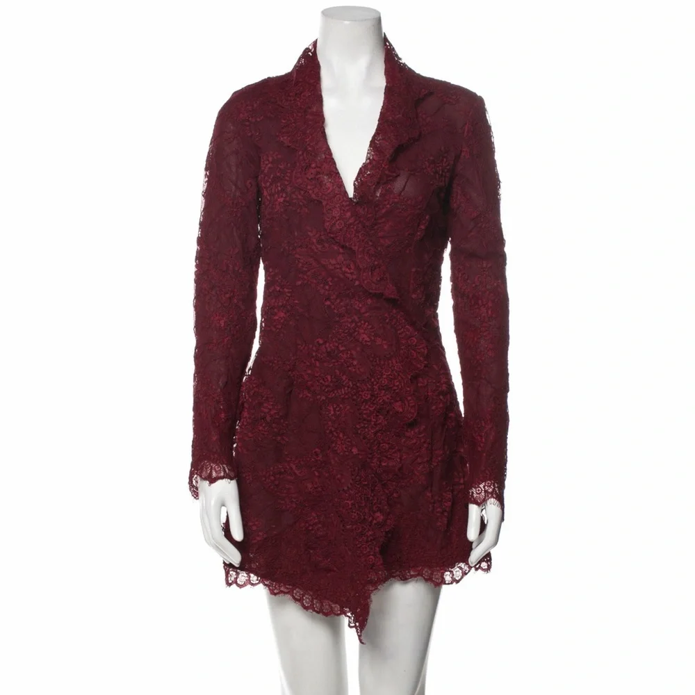 STONE COLD FOX OXBLOOD LACE FILLMORE DRESS-NWT - Picture 6 of 15